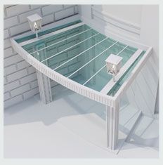Стеклянные козырьки с установкой 
