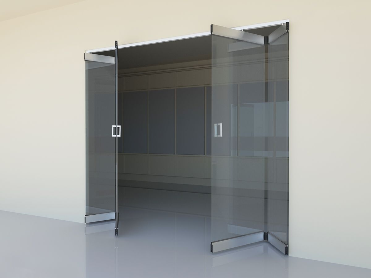 KZD22220 Раздвижная перегородка, 4 стекла, в две стороны