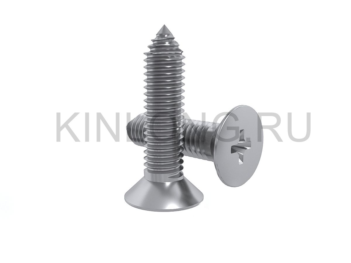 DIN 7982 H 3,9x13 A2 Винт самонарезающий с потайной головкой, шлиц PH