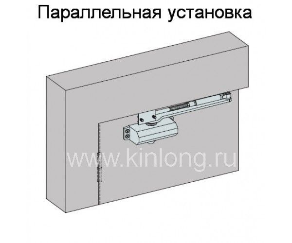 06 B903 Дверной доводчик без фиксации до 65кг, EN3 KINLONG
