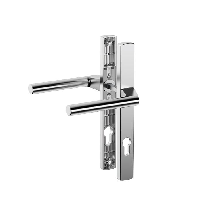 XMZS0201 Гарнитур нажимной SIVER со сплошной накладкой , Серебристый