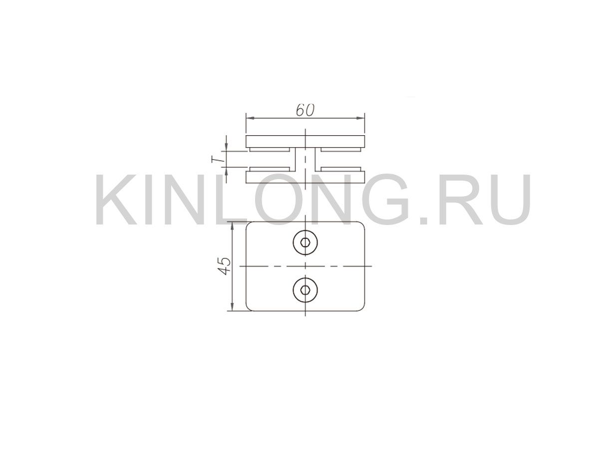02 YM16 Коннектор 180°, AISI 304, PSS KINLONG
