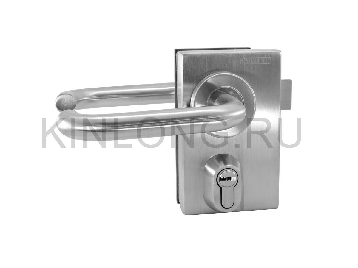KMS3165L Нажимной гарнитур замок, стекло-рама, левый, AISI 304, SSS