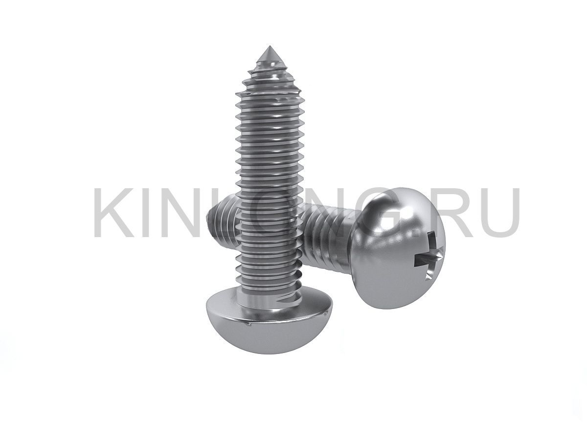 DIN 7981 H 3,9х13 A2 Винт самонарезающий с полукруглой головкой, шлиц PH
