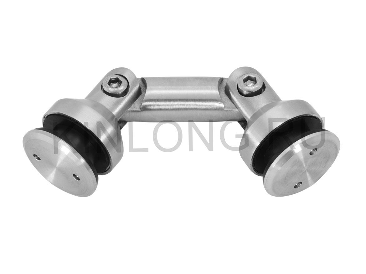 FE102-52,5 Cтеклодержатель стекло-стекло 90-180 град, штанга 52,5 мм, крышка AISI 304, SSS