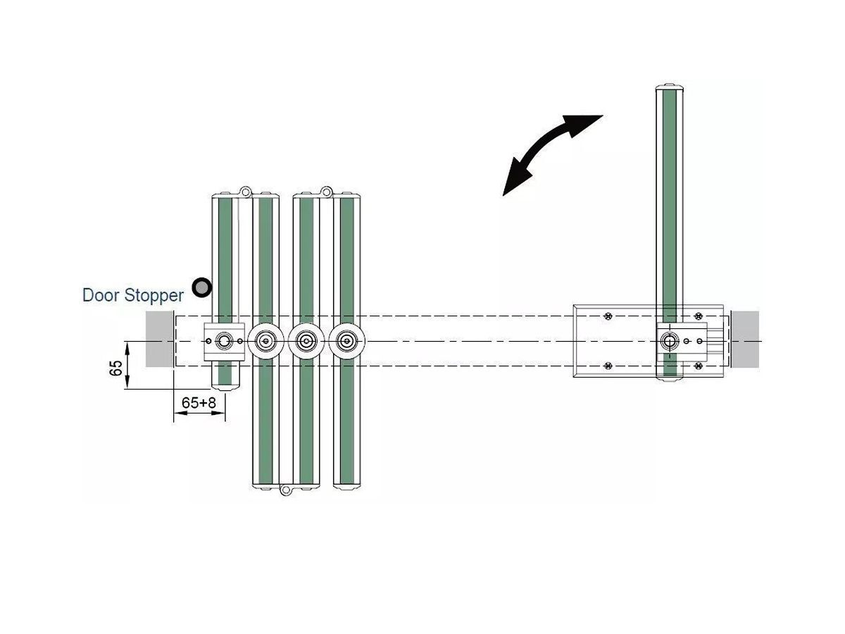 06 KZD2230 Раздвижная перегородка KIN LONG