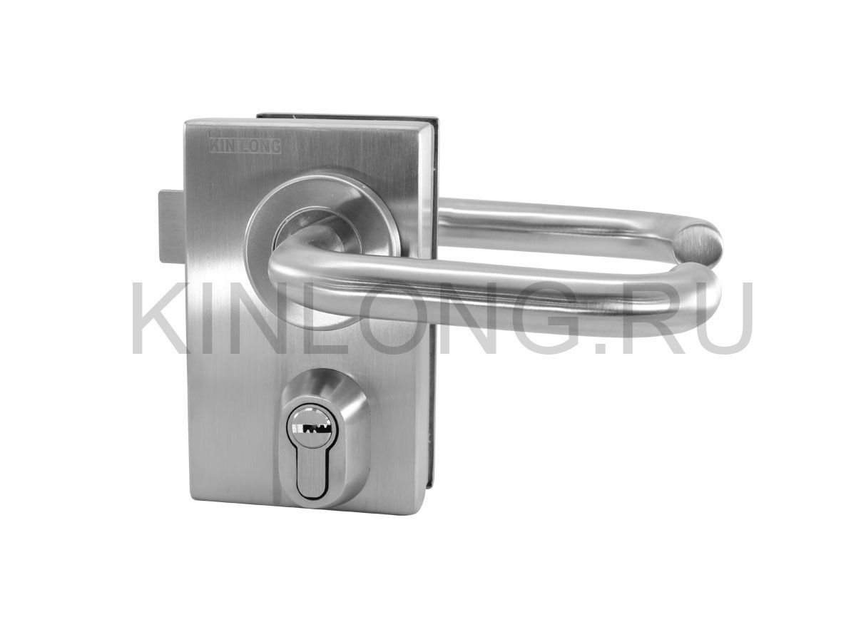 KMS3165R Нажимной гарнитур замок, стекло-рама, правый, AISI 304, SSS
