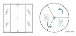 PARD-SJ3000A Карусельная стеклянная дверь c тремя створками