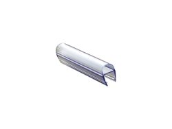 WJT10060-10 Уплотнитель распашной двери дверь-стена, 90 град, T=10мм, L=2200мм, ПВХ, BLACK
