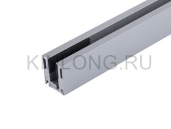 KFJ40110110 (CHINA) Зажимной профиль для перегородок 40мм декоративная крышка - шлифованная нержавеющая сталь