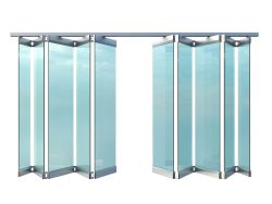 KZD22550 Раздвижная перегородка, 10 стекол, в две стороны