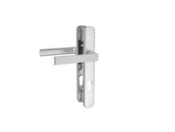 XMZS0109 - Нажимной гарнитур для дверей со сплошной накладкой RAL7024 SIVER