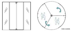 PARD-SJ3000B Карусельная стеклянная дверь c тремя створками