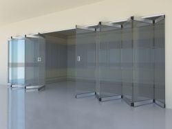 KZD22660 Раздвижная перегородка, 12 стекол, в две стороны