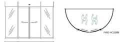 PARD-HC1000B Автоматическая радиусная дверь с раздвижными створками по радиусу