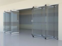 KZD22550 Раздвижная перегородка, 10 стекол, в две стороны