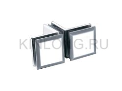 WWB12080 Коннектор стекло-стекло-стекло 180 град. PSS,  AISI 304