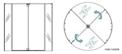 PARD-SJ4000B Карусельная стеклянная дверь c четырьмя створками