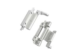 XNDHA10BL SIVER Петля верхняя, пов-отк, видимая, левая, до 90кг, (применяется с XNDHB10CL)